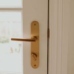 15226 - Baltimore Lever - Oval Backplate - Brushed Brass - Passage