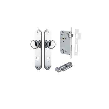 Cambridge Knob - Shouldered Backplate Entrance Kit with High Security Lock