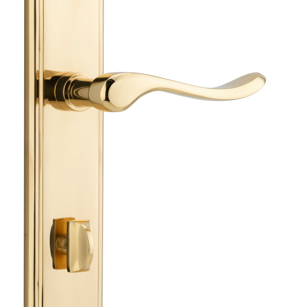 10426P85 - Stirling Lever - Stepped Backplate - Polished Brass - Privacy