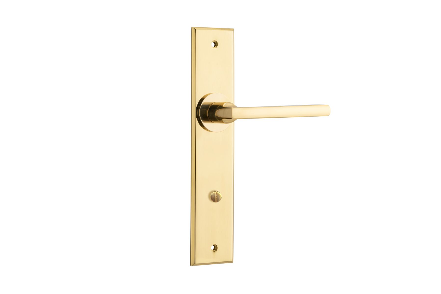 10282 - Baltimore Lever - Chamfered Backplate - Polished Brass - Passage