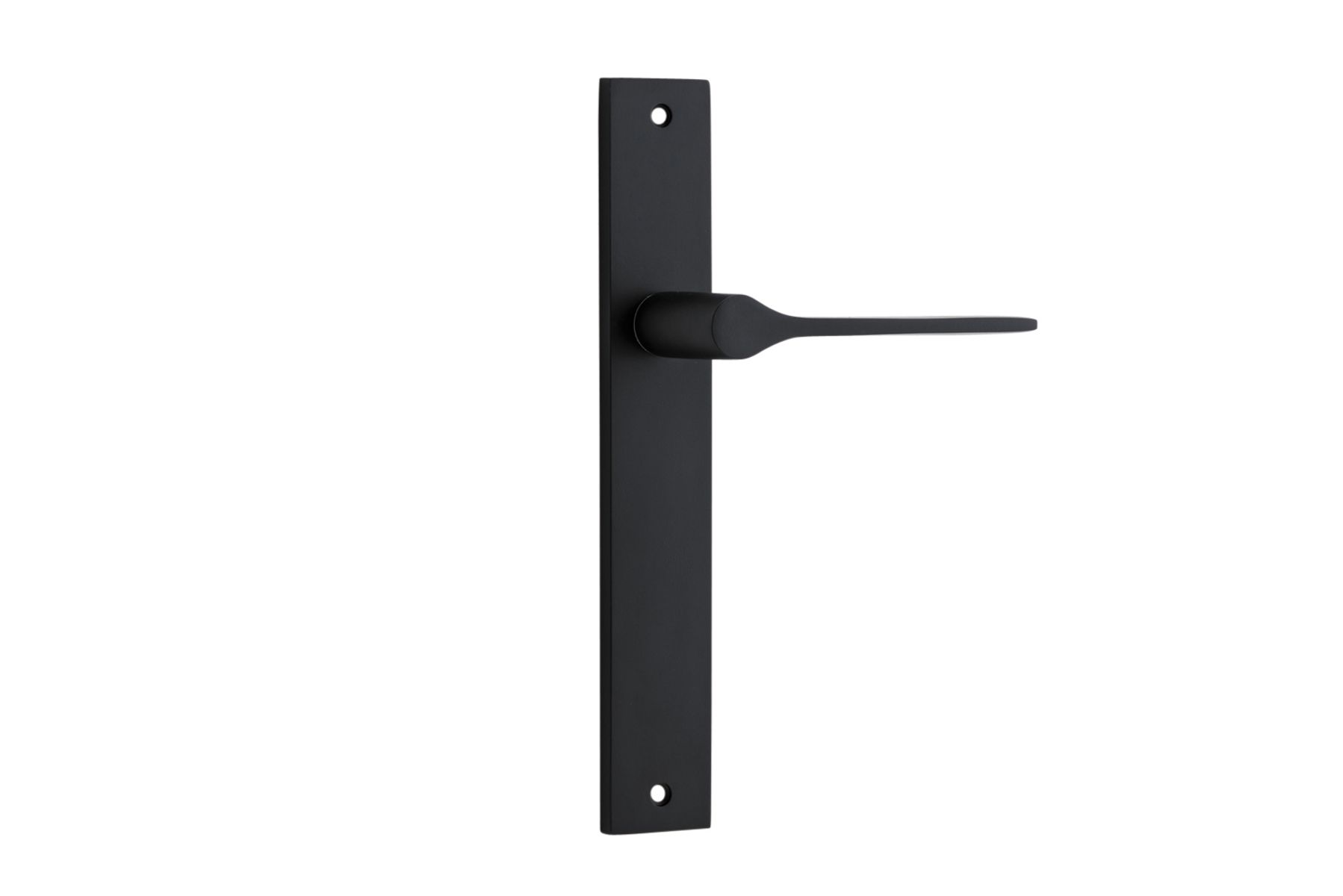 12754 - Como Lever - Rectangular Backplate - Matt Black - Passage
