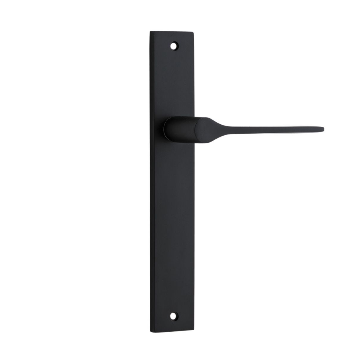 12754 - Como Lever - Rectangular Backplate - Matt Black - Passage