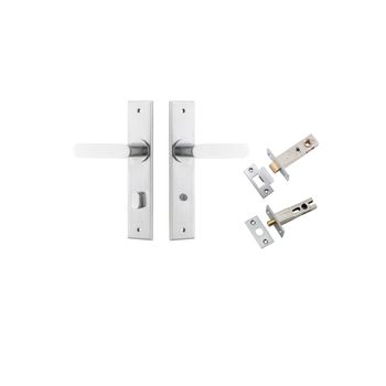 Bronte Lever - Chamfered Backplate Privacy Kit with Privacy Turn
