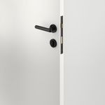 24003KENTR60KK - Puerto Lever - Round Rose Entrance Kit with Separate High Security Lock - Matt Black - Entrance