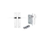 11758KENTR60KT - Como Lever - Chamfered Backplate Entrance Kit with High Security Lock - Polished Chrome - Entrance