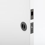 21433 - Round Sliding Door Pull Privacy Kit with Inbuilt Privacy Turn - Matt Black - Privacy