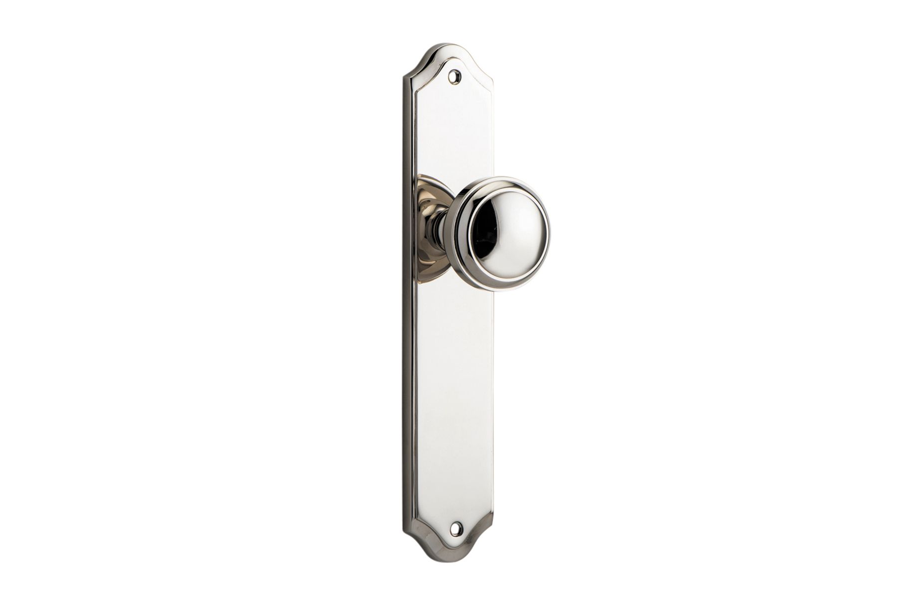 14326 - Paddington Knob - Shouldered Backplate - Polished Nickel - Passage