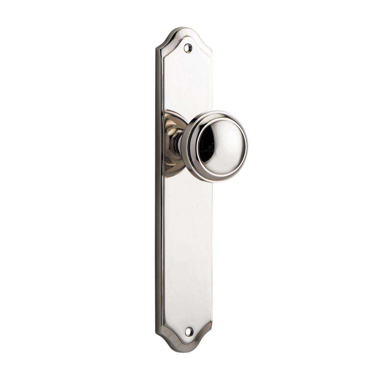 14326 - Paddington Knob - Shouldered Backplate - Polished Nickel - Passage