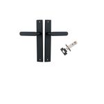 12748KPASS60 - Bronte Lever - Rectangular Backplate Passage Kit - Matt Black - Passage