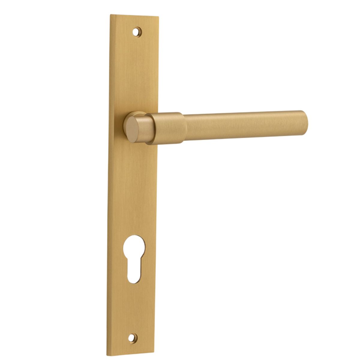 15396E85 - Helsinki Lever - Rectangular Backplate - Brushed Brass - Entrance