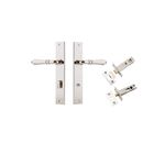 14200KPRIV60 - Sarlat Lever - Rectangular Backplate Privacy Kit with Privacy Turn - Polished Nickel - Privacy