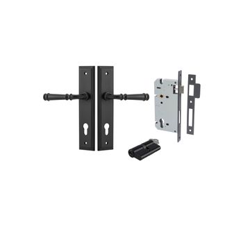 Verona Lever - Stepped Backplate Entrance Kit with High Security Lock