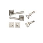 21199KPRIV60 - Copenhagen Lever - Square Rose Privacy Kit with Separate Privacy Turn - Satin Nickel - Privacy