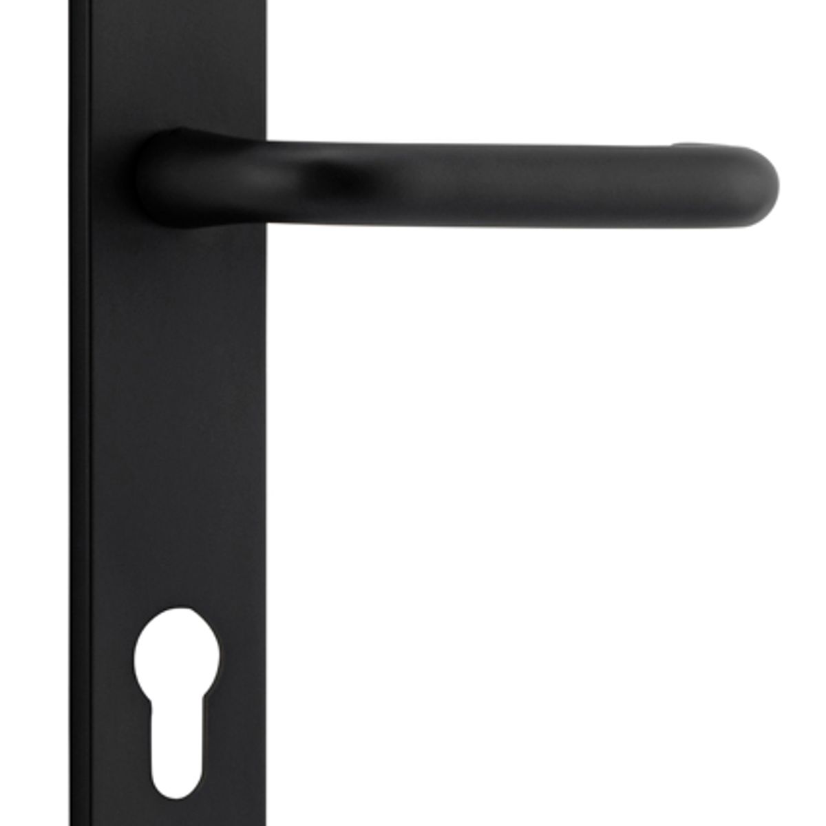 12844E85 - Oslo Lever - Rectangular Backplate - Matt Black - Entrance