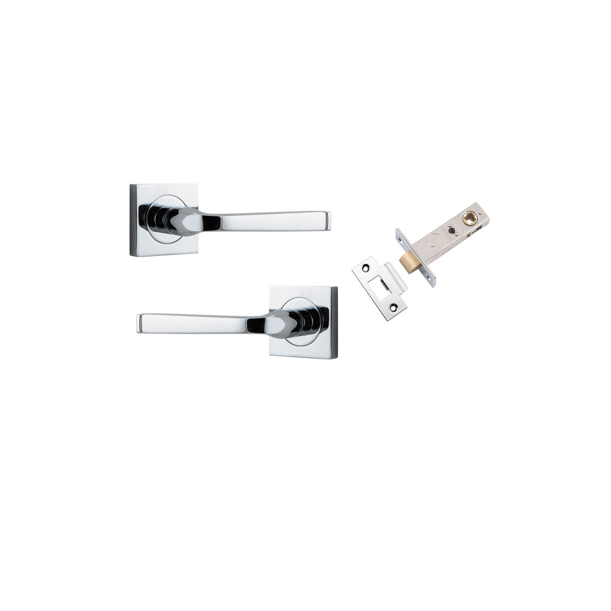 0394KPASS60 - Annecy Lever - Square Rose Passage Kit - Polished Chrome - Passage