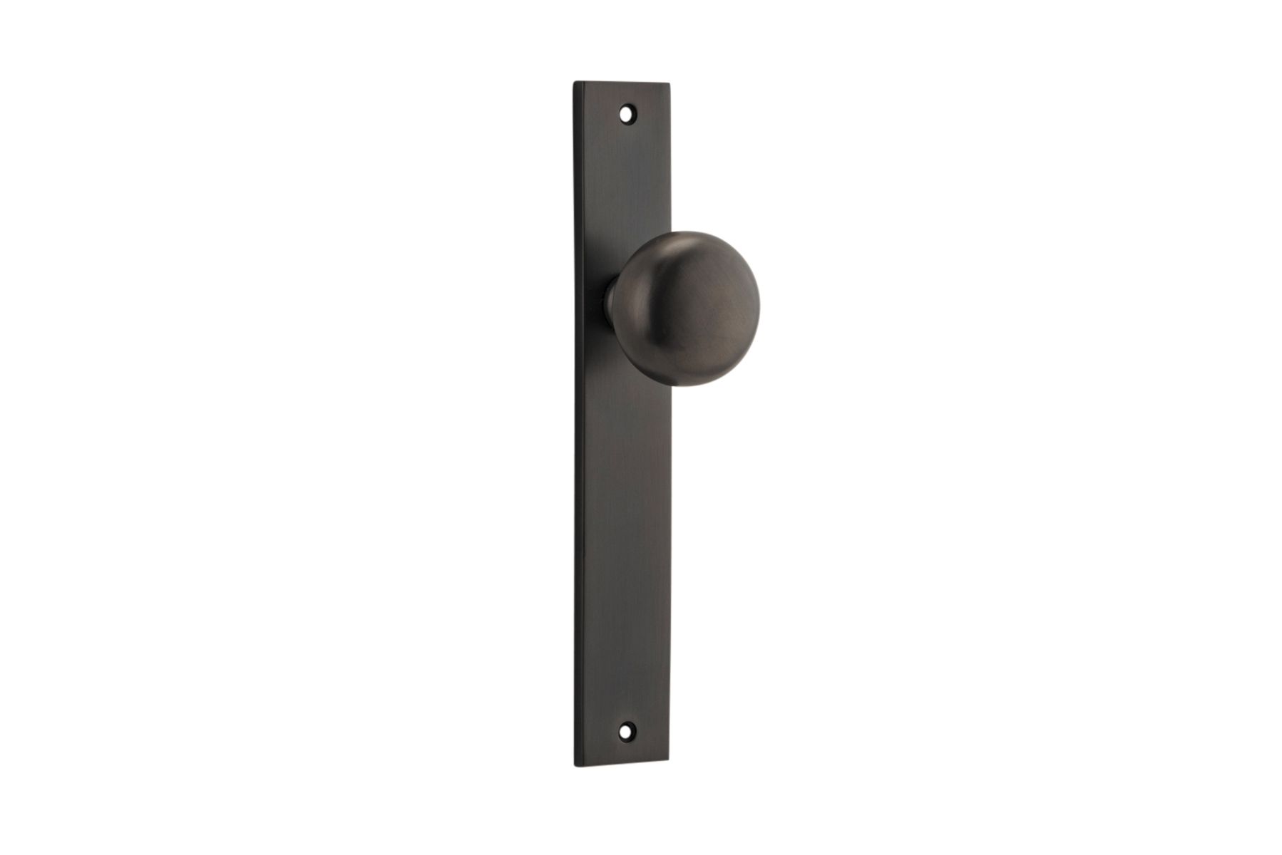 10822 - Cambridge Knob - Rectangular Backplate - Signature Brass - Passage