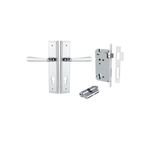 11878KENTR60KK - Copenhagen Lever - Stepped Backplate Entrance Kit with High Security Lock - Polished Chrome - Entrance