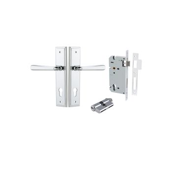 Copenhagen Lever - Stepped Backplate Entrance Kit with High Security Lock