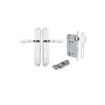 11712KENTR60KT - Sarlat Lever - Shouldered Backplate Entrance Kit with High Security Lock - Polished Chrome - Entrance