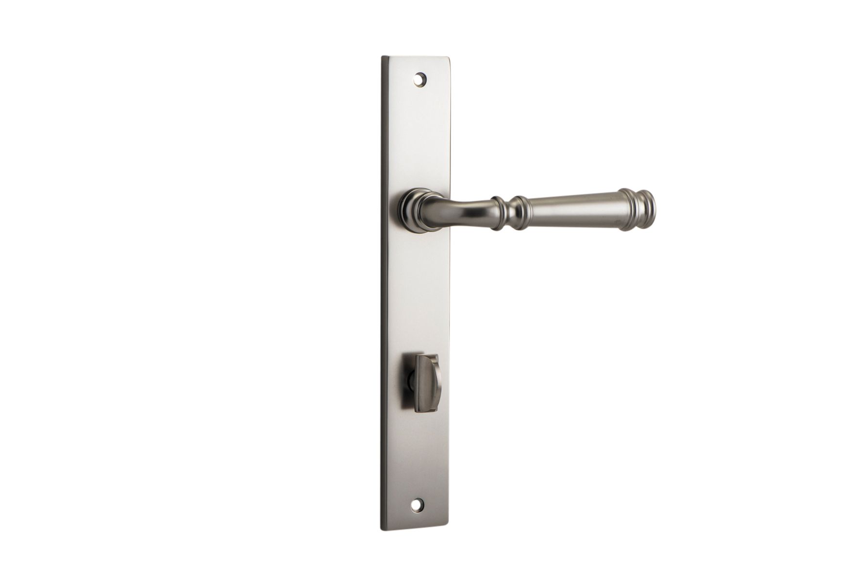 14706P85 - Verona Lever - Rectangular Backplate - Satin Nickel - Privacy