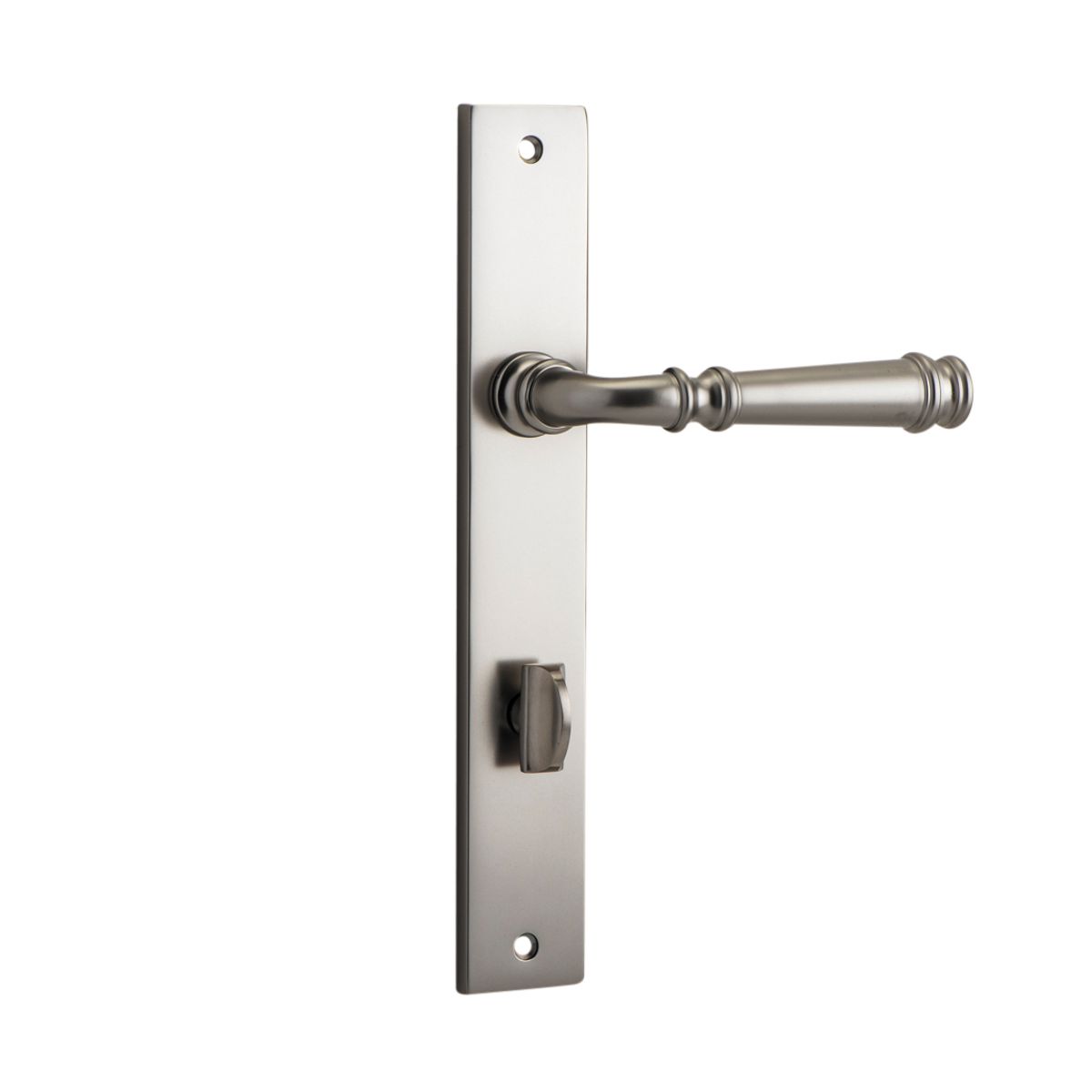 14706P85 - Verona Lever - Rectangular Backplate - Satin Nickel - Privacy