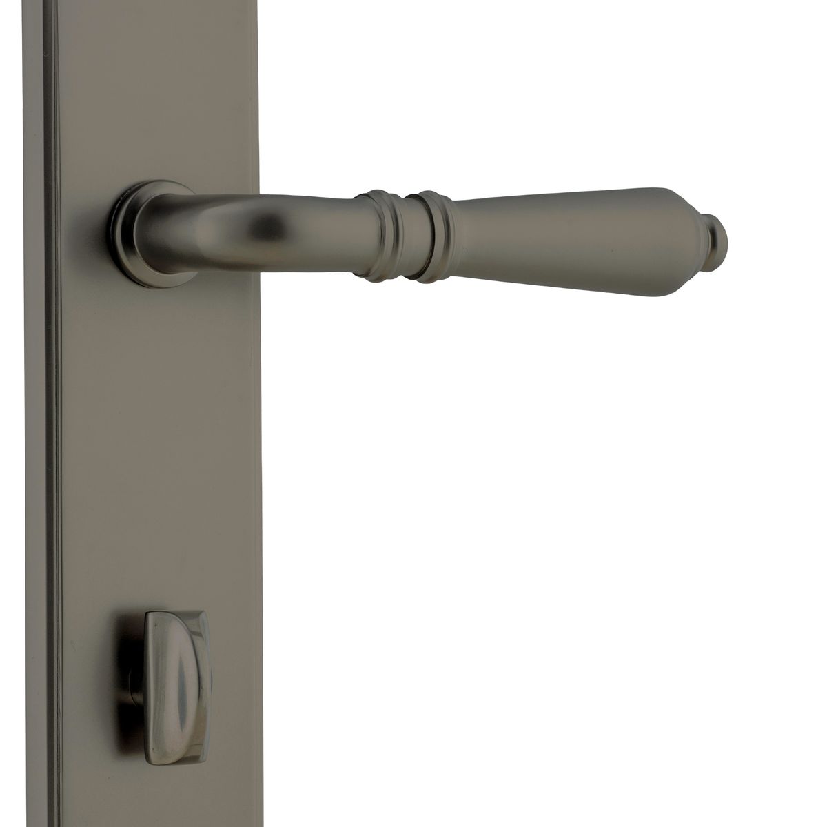 16812P85 - Sarlat Lever - Shouldered Backplate - Graphite PVD - Privacy