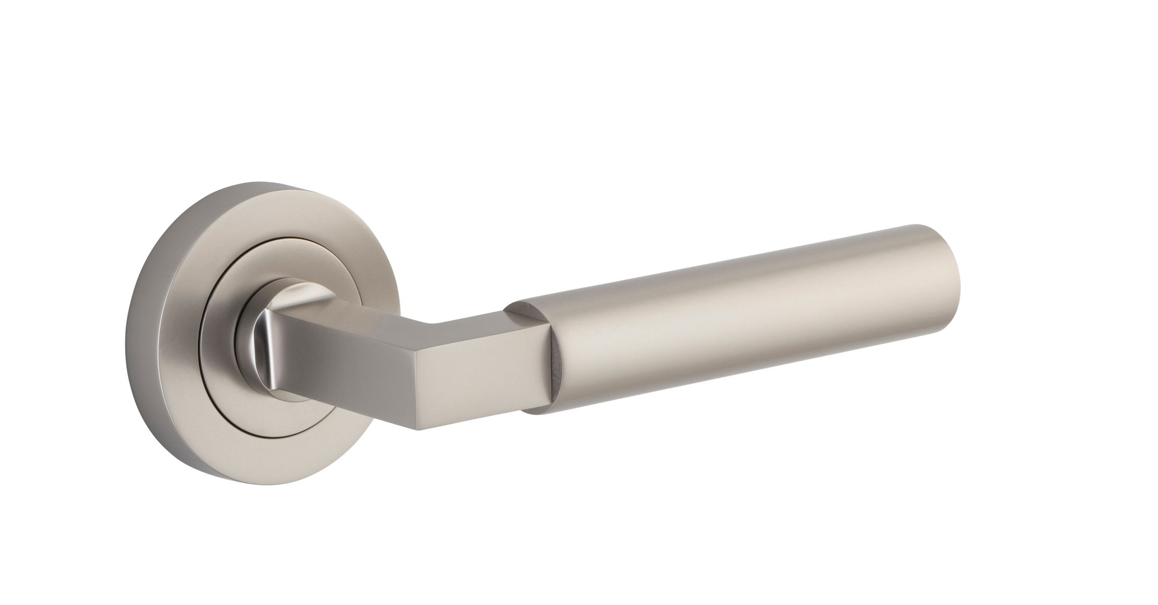 0349 - Berlin Lever - Round Rose - Satin Nickel - Passage