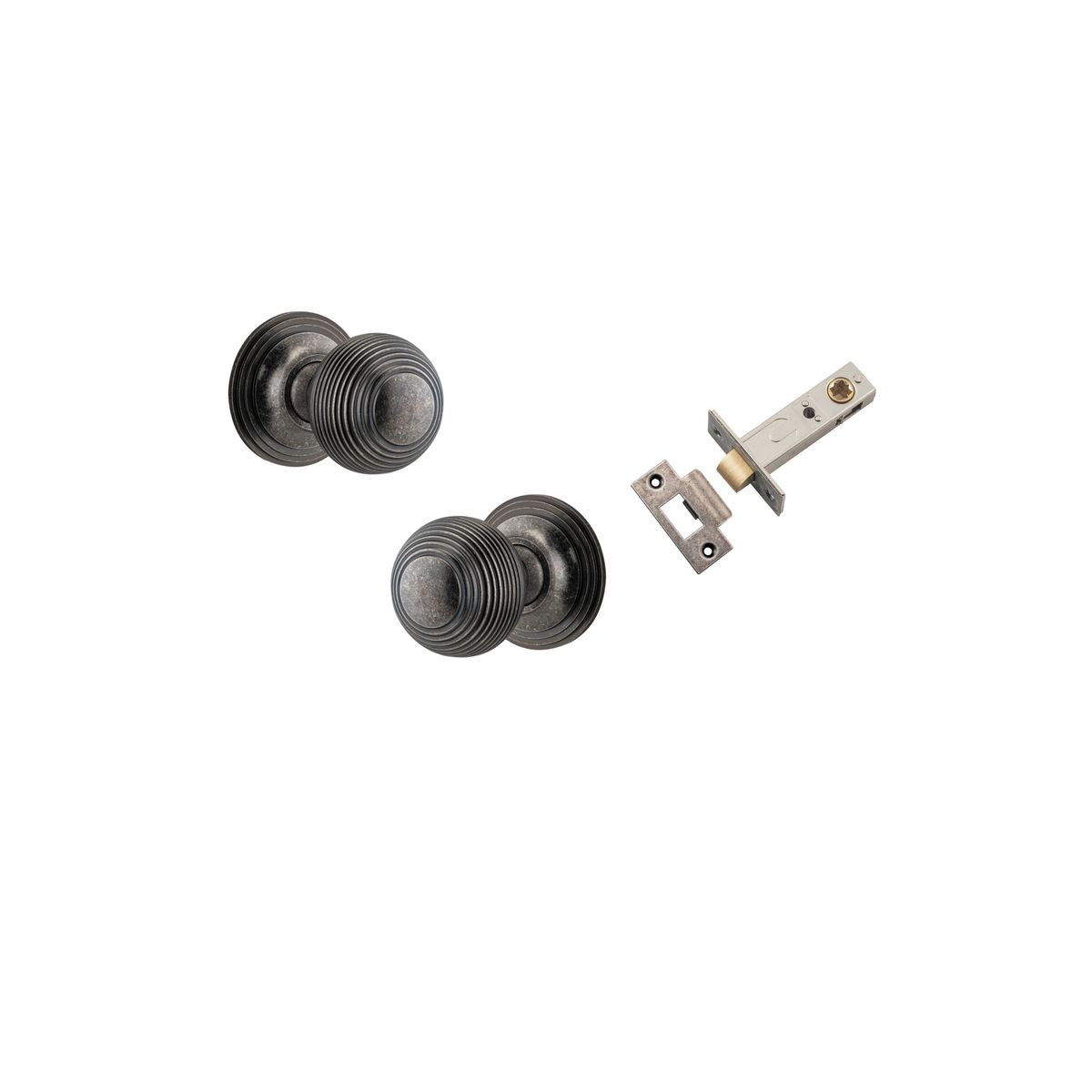 0227KPASS60 - Guildford Knob - Round Rose Passage Kit - Distressed Nickel - Passage