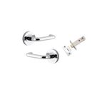 20354KIBPRIV60 - Oslo Lever - Round Rose (Inbuilt Privacy) - Polished Chrome - Privacy