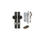 10824KENTR60KK - Guildford Knob - Rectangular Backplate Entrance Kit with High Security Lock - Signature Brass - Entrance