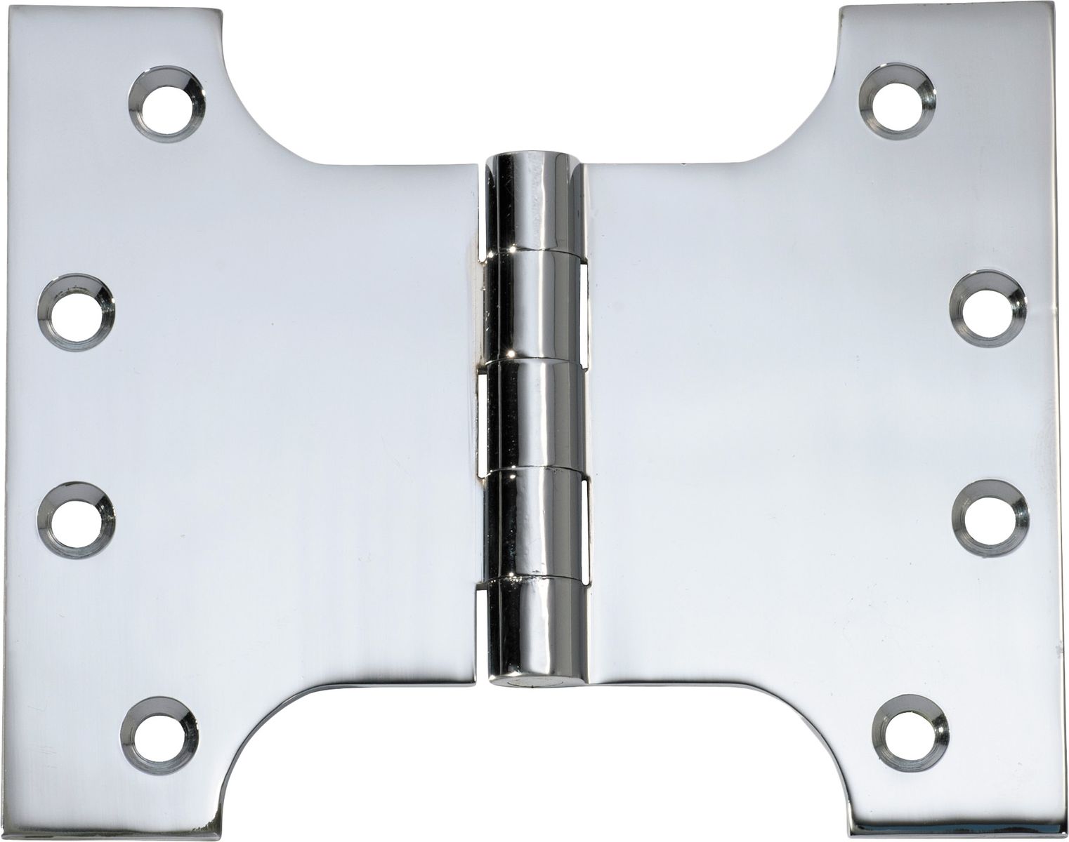 Poll Hinge Parliament Hinge - H100xW125mm - Chrome Plated - TradCo