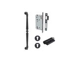 9383KENTR60KK - Sarlat Pull Handle - 450mm Entrance Kit with Separate High Security Lock - Matt Black - Entrance