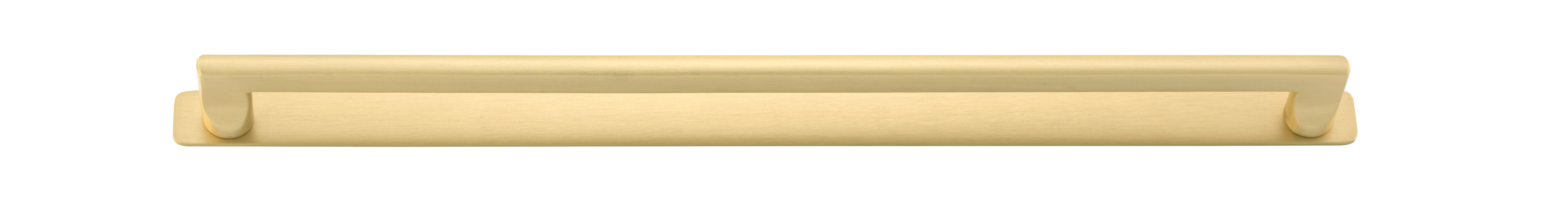 17204B - Baltimore Cabinet Pull with Backplate - CTC450mm - Brushed Gold PVD