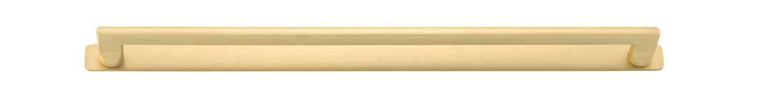 17204B - Baltimore Cabinet Pull with Backplate - CTC450mm - Brushed Gold PVD