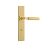 16394P85 - Berlin Lever - Chamfered Backplate - Brushed Gold PVD - Privacy