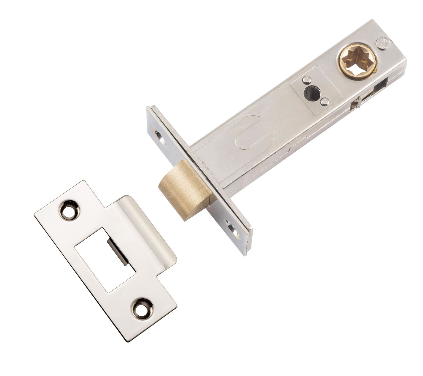 21476 - Split Cam Tube Latch - 70mm Backset - Polished Nickel