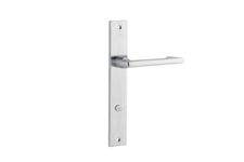 12348P85 - Baltimore Return Lever - Rectangular Backplate - Brushed Chrome - Privacy