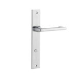 12348P85 - Baltimore Return Lever - Rectangular Backplate - Brushed Chrome - Privacy