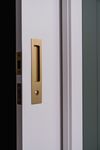 21416P - Rectangular Sliding Door Pull Privacy Kit with Privacy Turn - Brushed Brass - Privacy