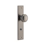 13831P85 - Paddington Knob - Chamfered Backplate - Distressed Nickel - Privacy