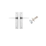 12284KPASS60 - Bronte Lever - Chamfered Backplate Passage Kit - Brushed Chrome - Passage