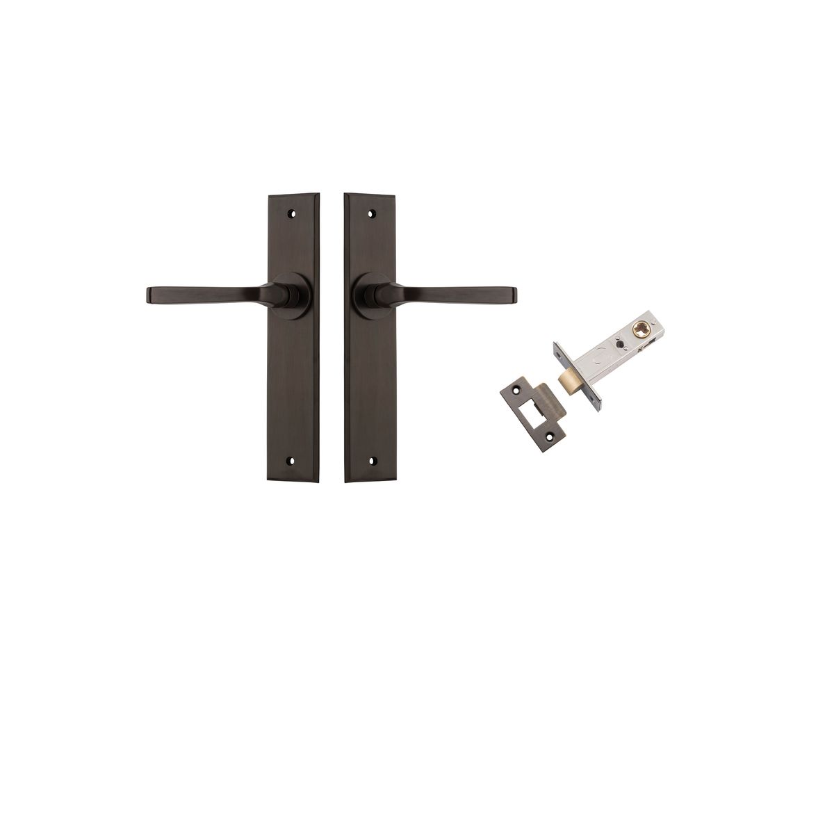 10788KPASS60 - Annecy Lever - Chamfered Backplate Passage Kit - Signature Brass - Passage