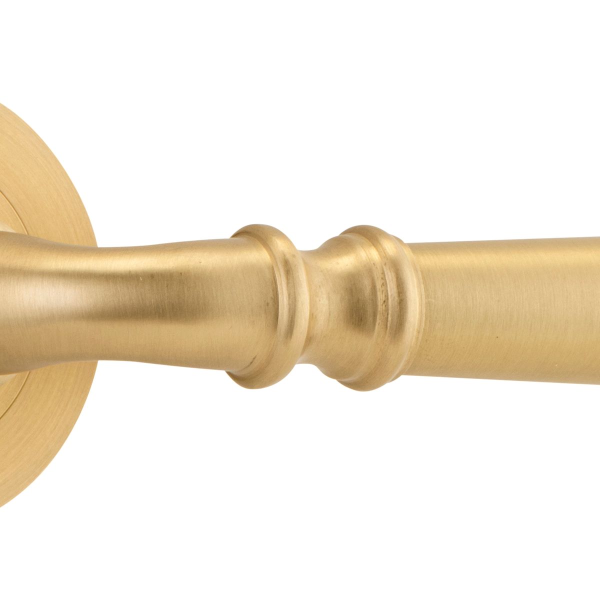 0602 - Verona Lever - Round Rose - Brushed Brass - Passage