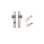 14324KPRIV60 - Guildford Knob - Rectangular Backplate Privacy Kit with Privacy Turn - Polished Nickel - Privacy