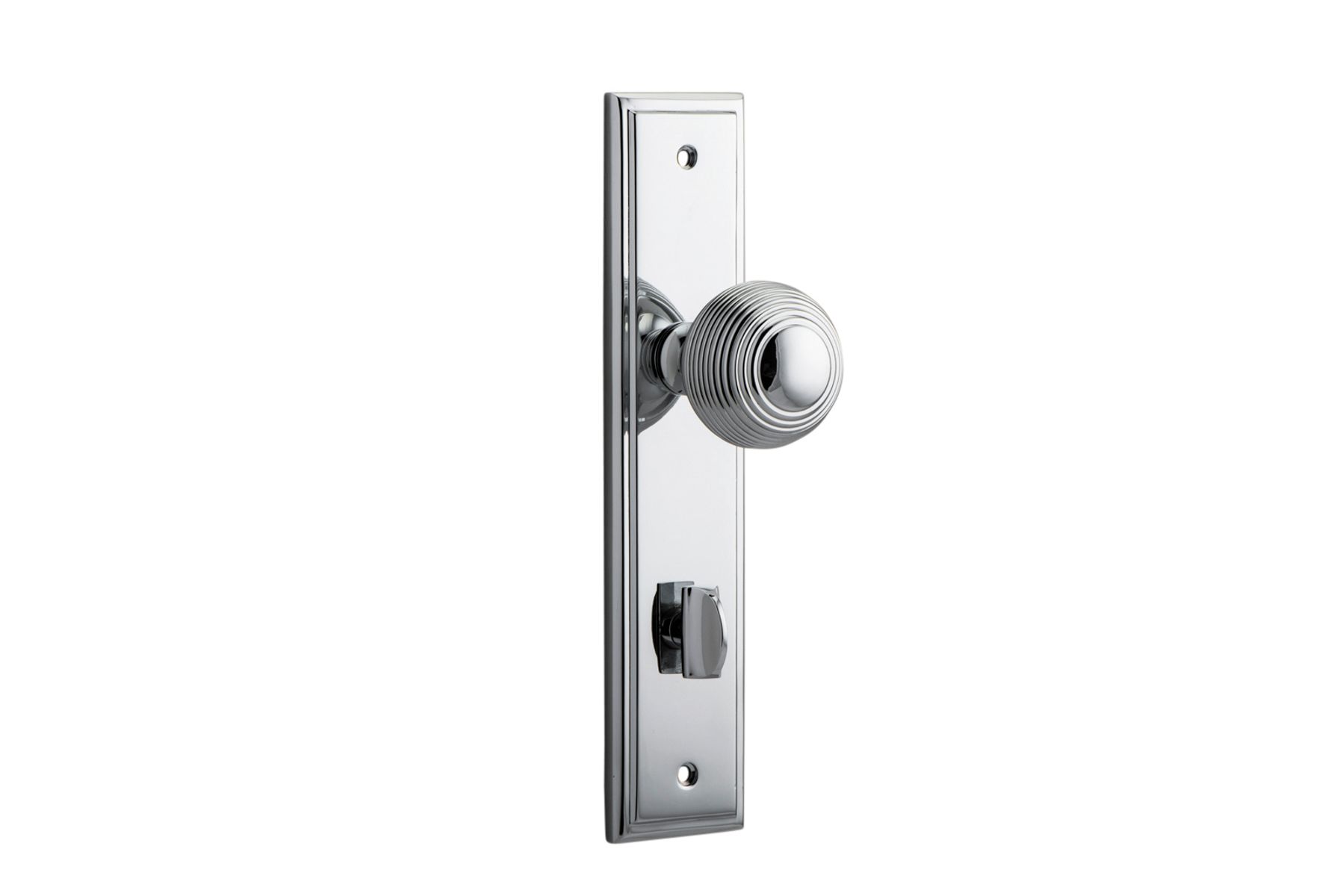 11842P85 - Guildford Knob - Stepped Backplate - Polished Chrome - Privacy