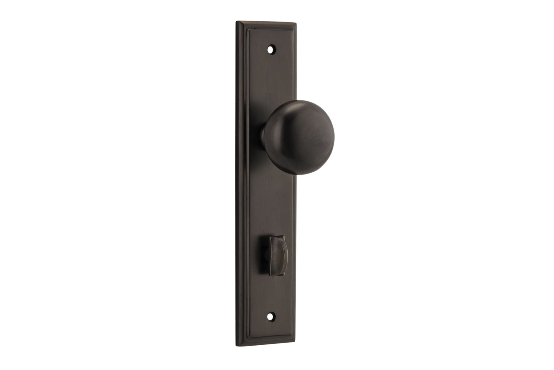 10840P85 - Cambridge Knob - Stepped Backplate - Signature Brass - Privacy