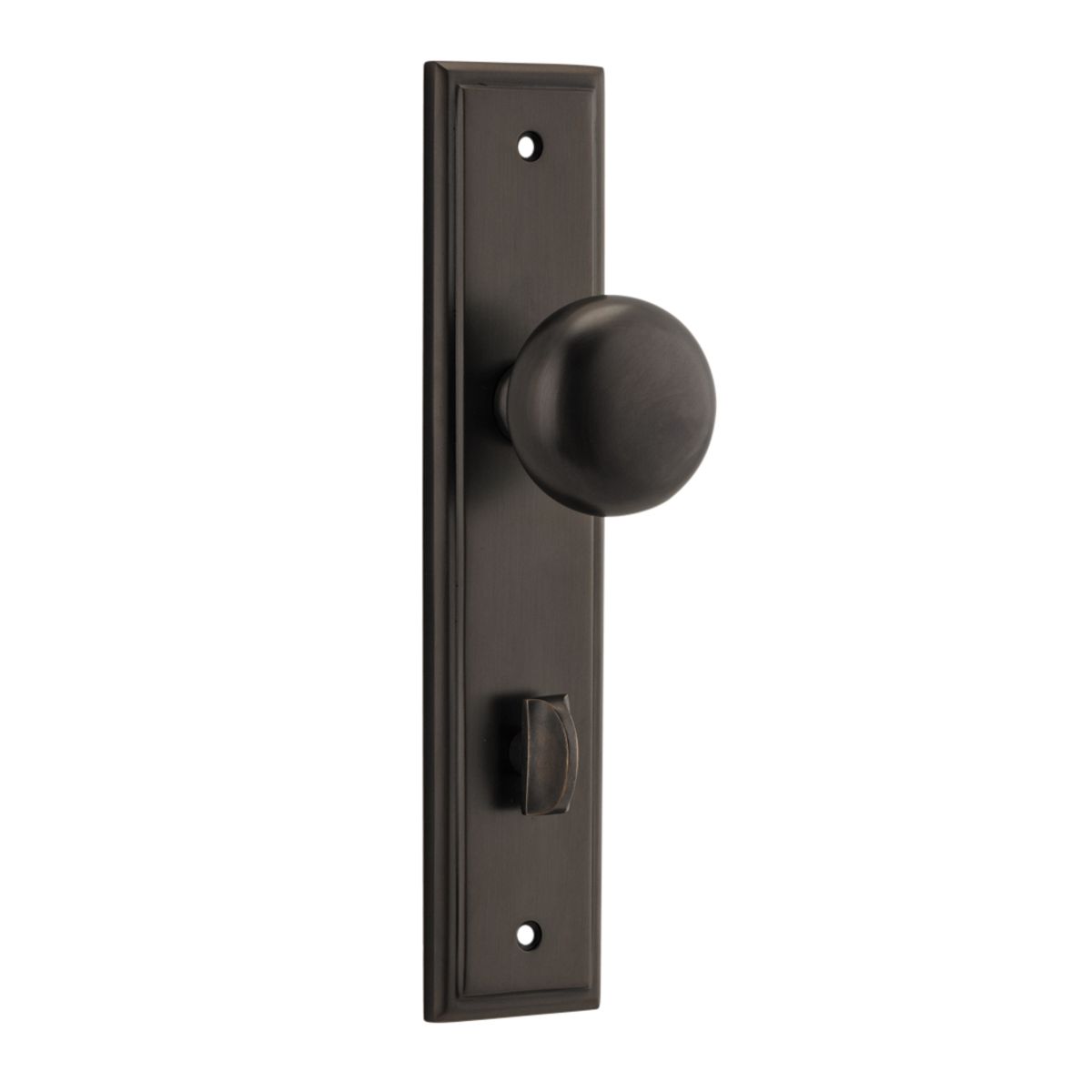 10840P85 - Cambridge Knob - Stepped Backplate - Signature Brass - Privacy