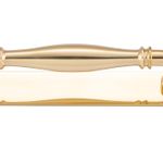 21060B - Sarlat Cabinet Pull with Backplate - CTC128mm - Polished Brass