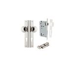 14320KENTR60KT - Paddington Knob - Rectangular Backplate Entrance Kit with High Security Lock - Polished Nickel - Entrance