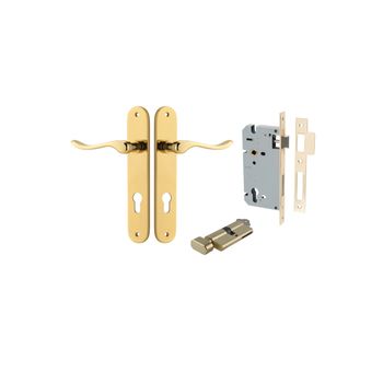 Stirling Lever - Oval Backplate Entrance Kit with High Security Lock